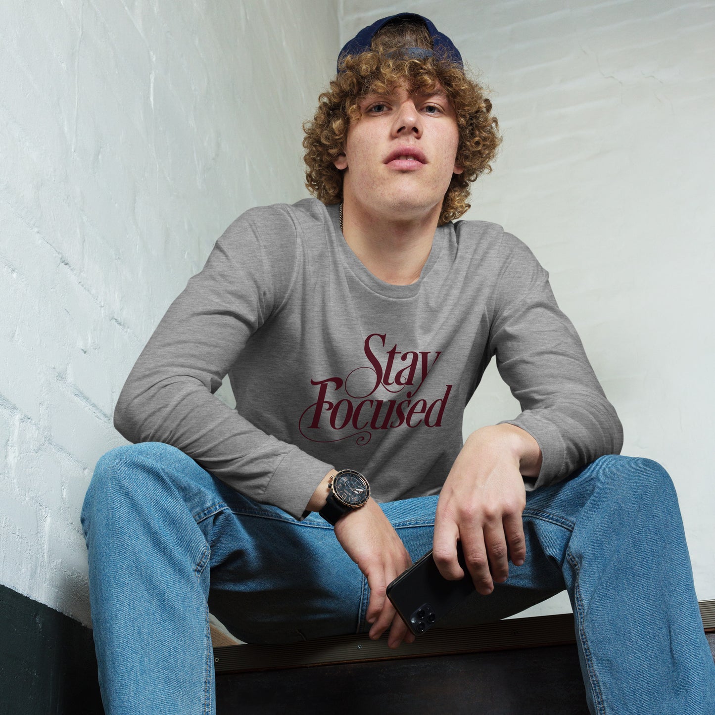 STAY FOCUSED Unisex Long Sleeve Tee