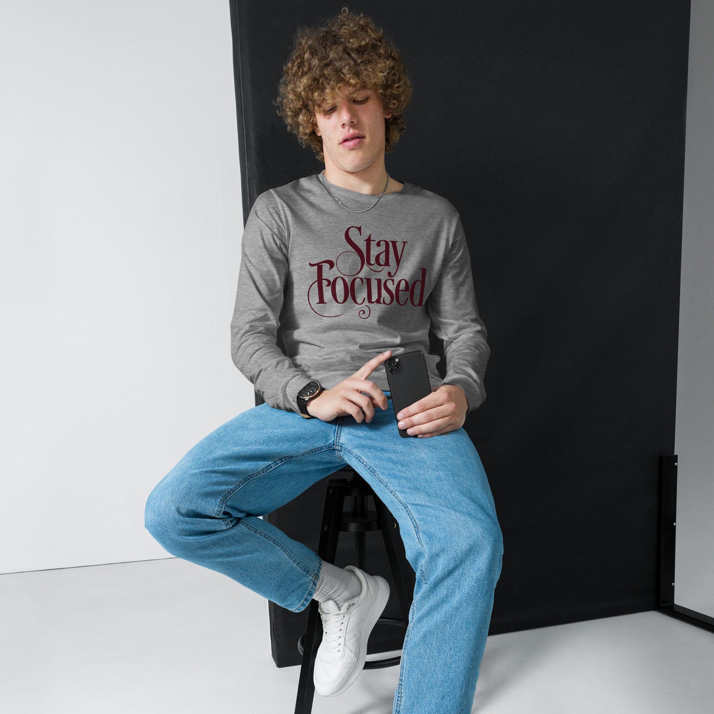 STAY FOCUSED Unisex Long Sleeve Tee