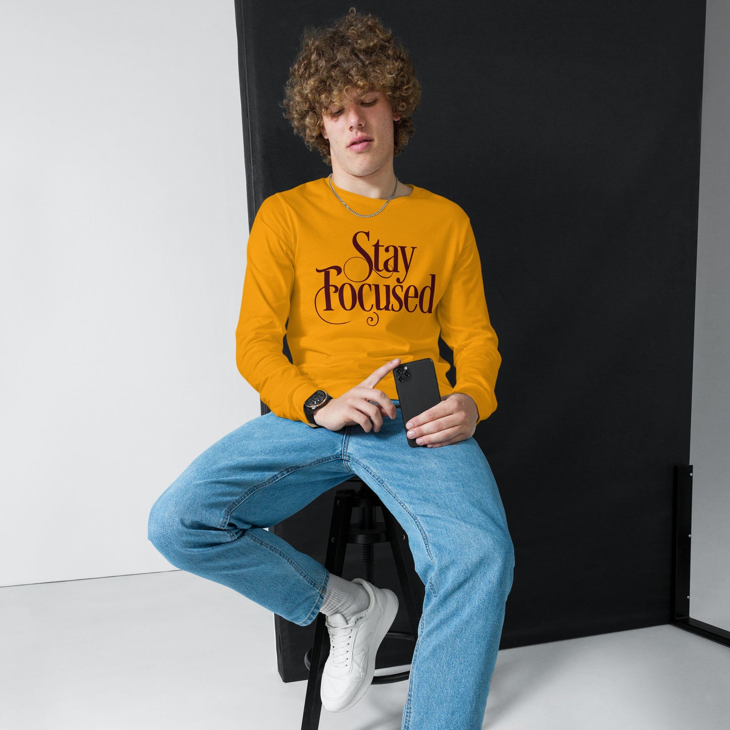 STAY FOCUSED Unisex Long Sleeve Tee