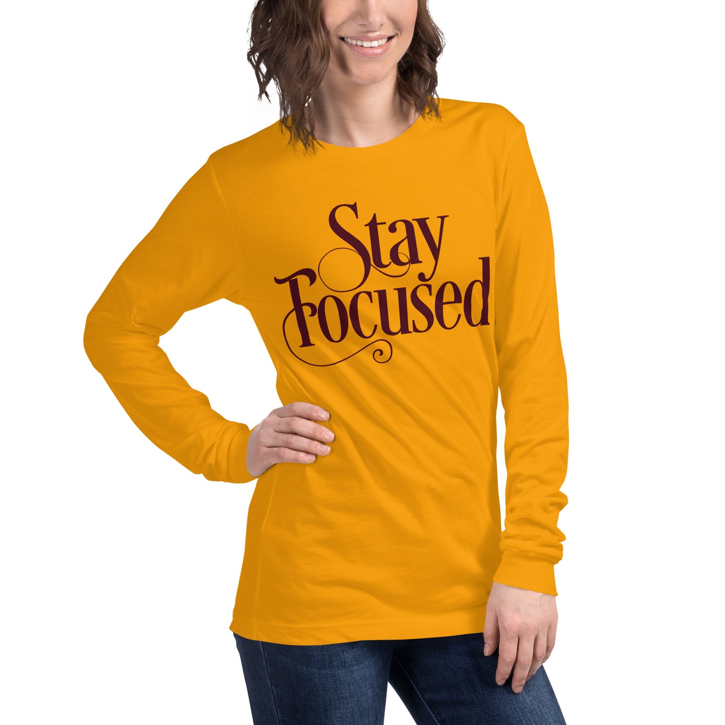 STAY FOCUSED Unisex Long Sleeve Tee