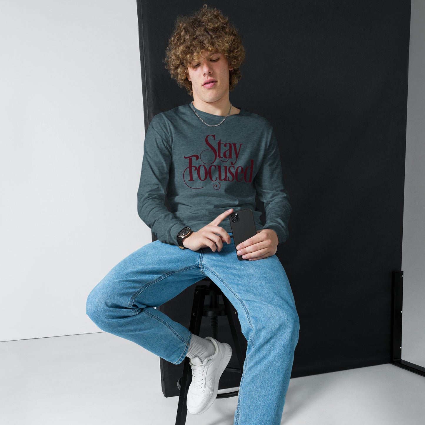 STAY FOCUSED Unisex Long Sleeve Tee
