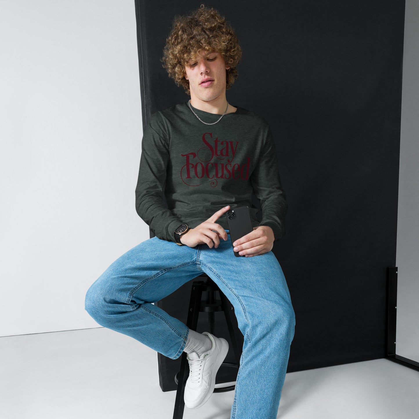 STAY FOCUSED Unisex Long Sleeve Tee
