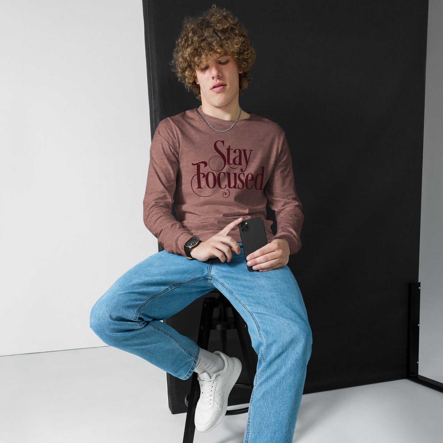 STAY FOCUSED Unisex Long Sleeve Tee