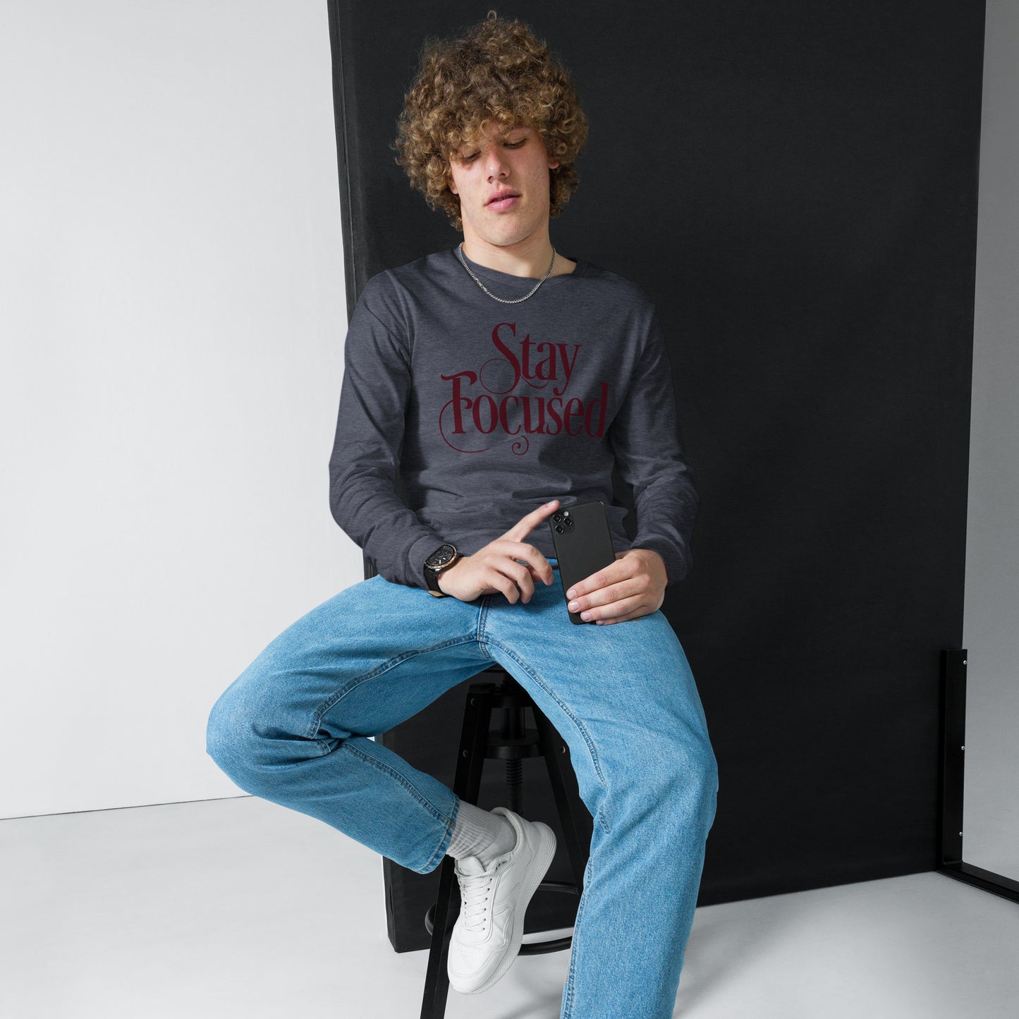 STAY FOCUSED Unisex Long Sleeve Tee
