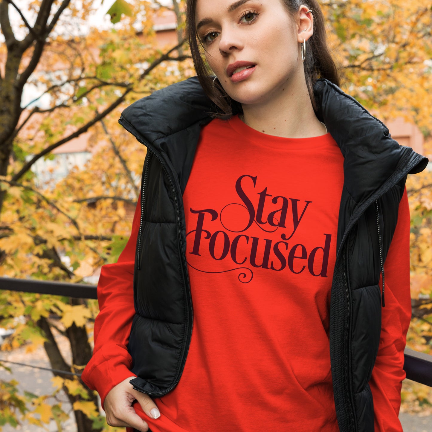 STAY FOCUSED Unisex Long Sleeve Tee