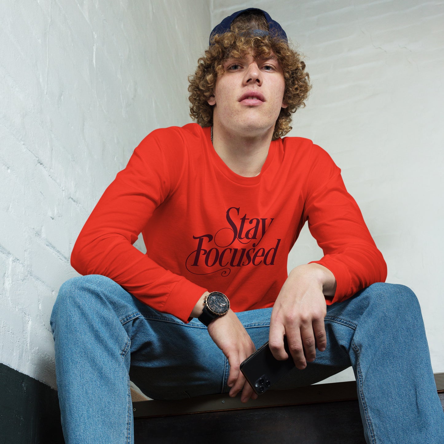 STAY FOCUSED Unisex Long Sleeve Tee