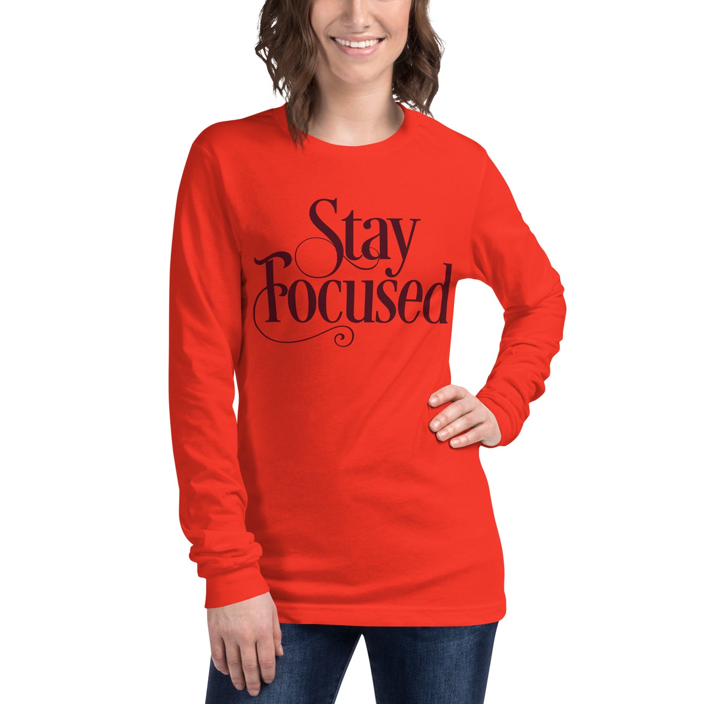 STAY FOCUSED Unisex Long Sleeve Tee