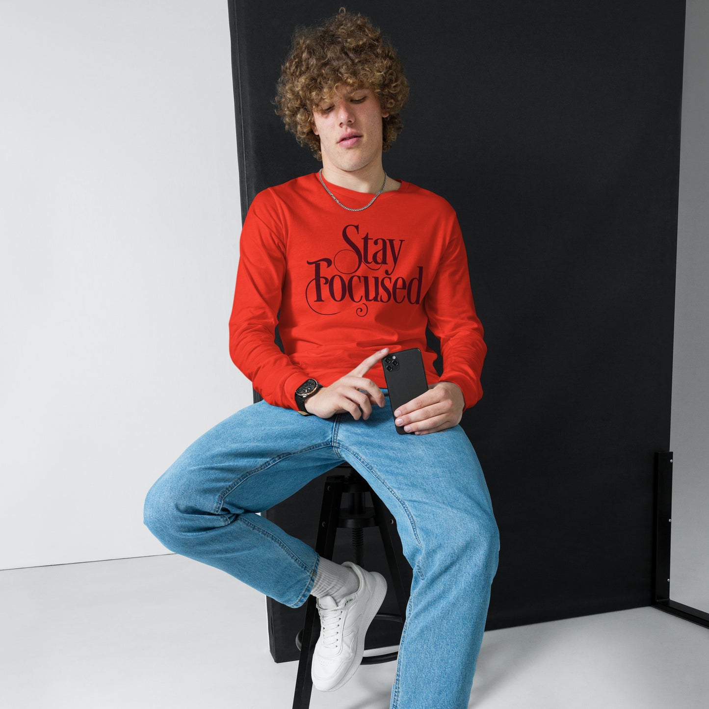 STAY FOCUSED Unisex Long Sleeve Tee