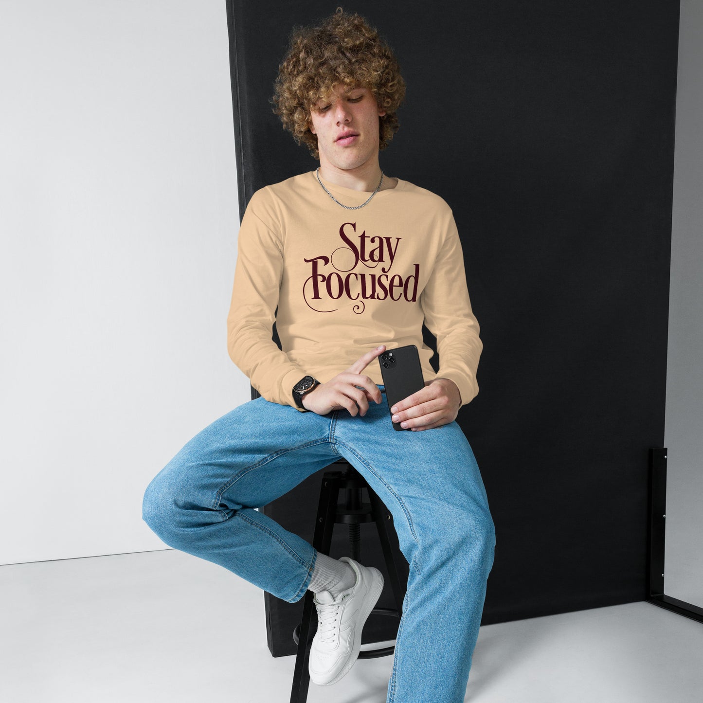 STAY FOCUSED Unisex Long Sleeve Tee