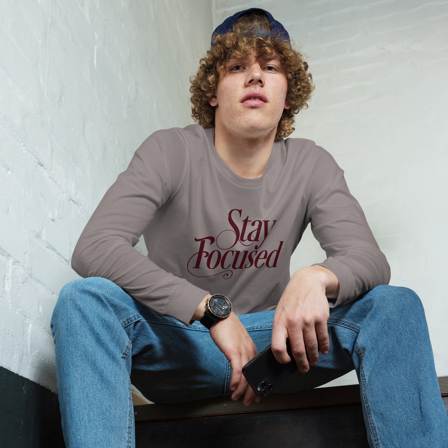 STAY FOCUSED Unisex Long Sleeve Tee
