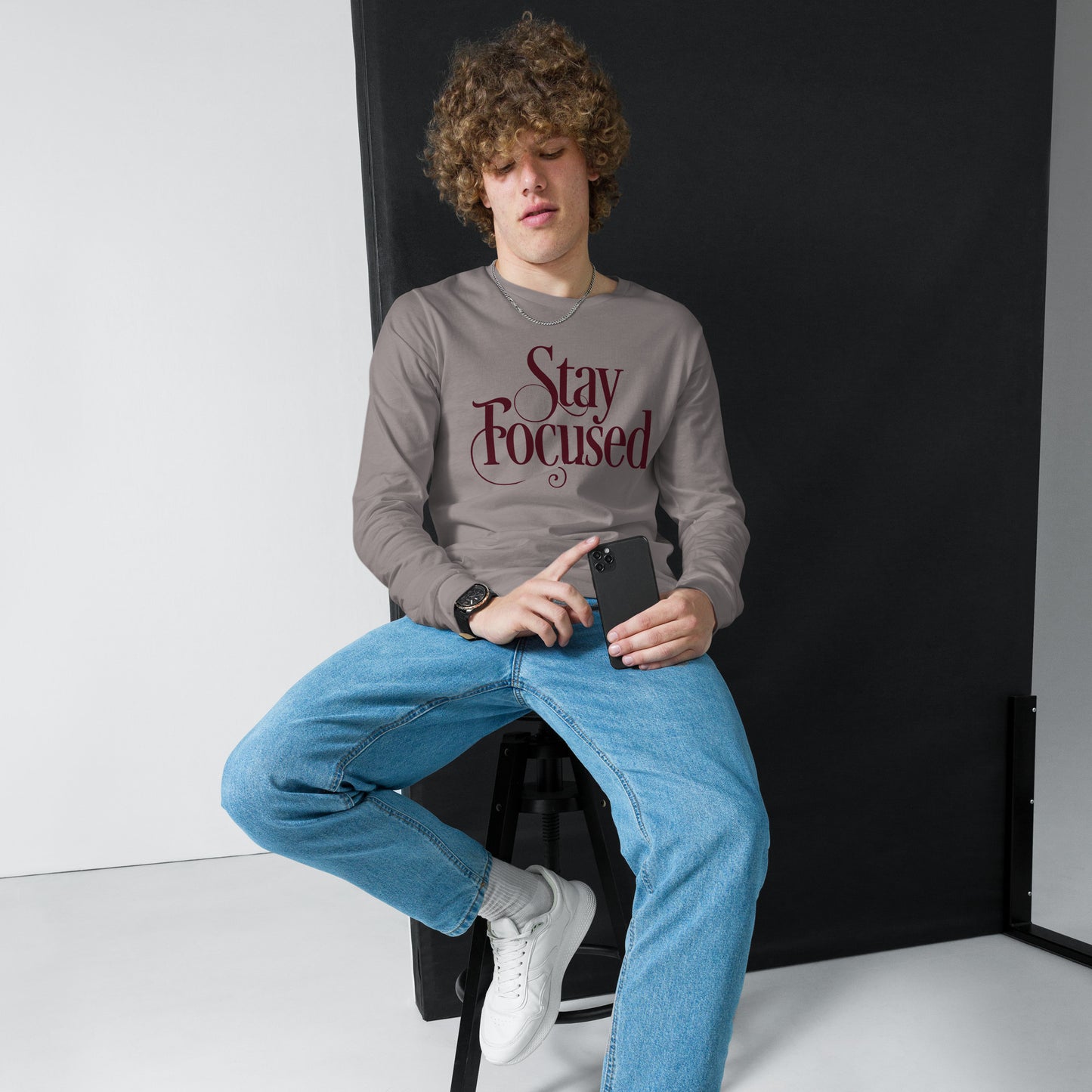 STAY FOCUSED Unisex Long Sleeve Tee