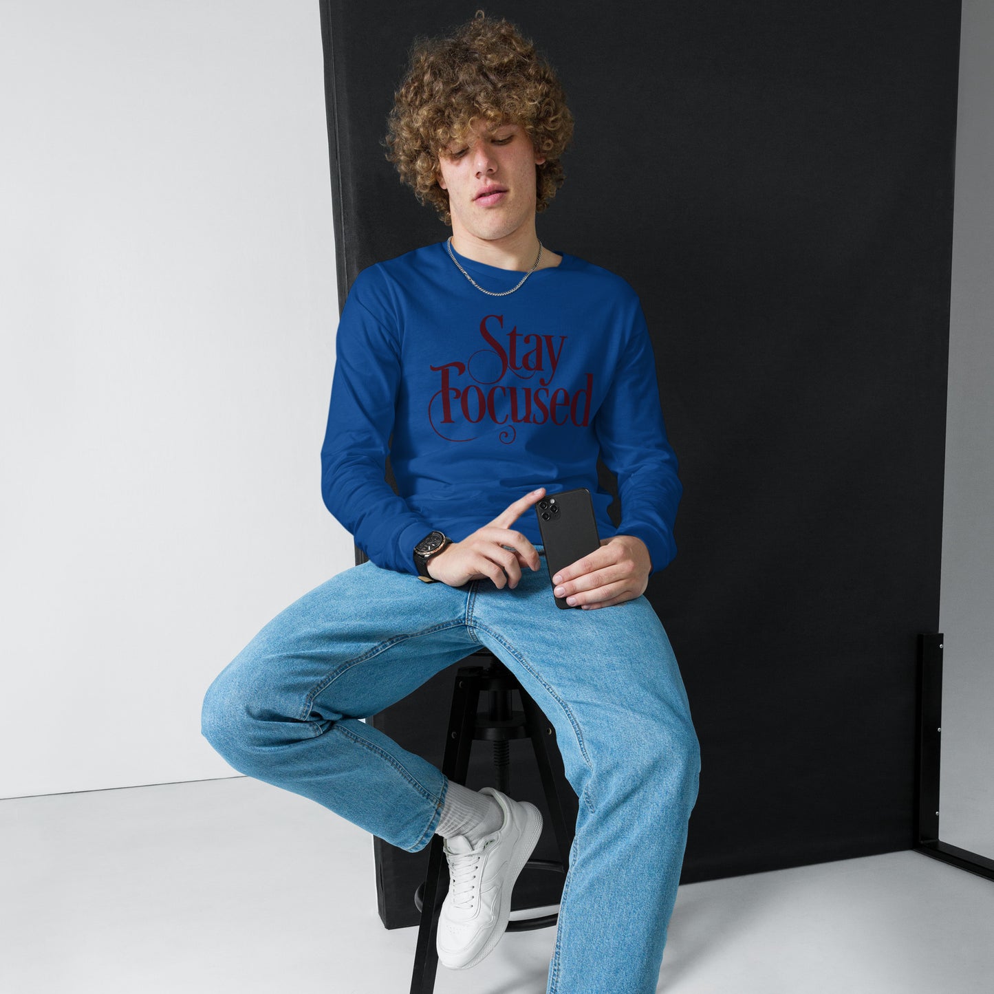 STAY FOCUSED Unisex Long Sleeve Tee