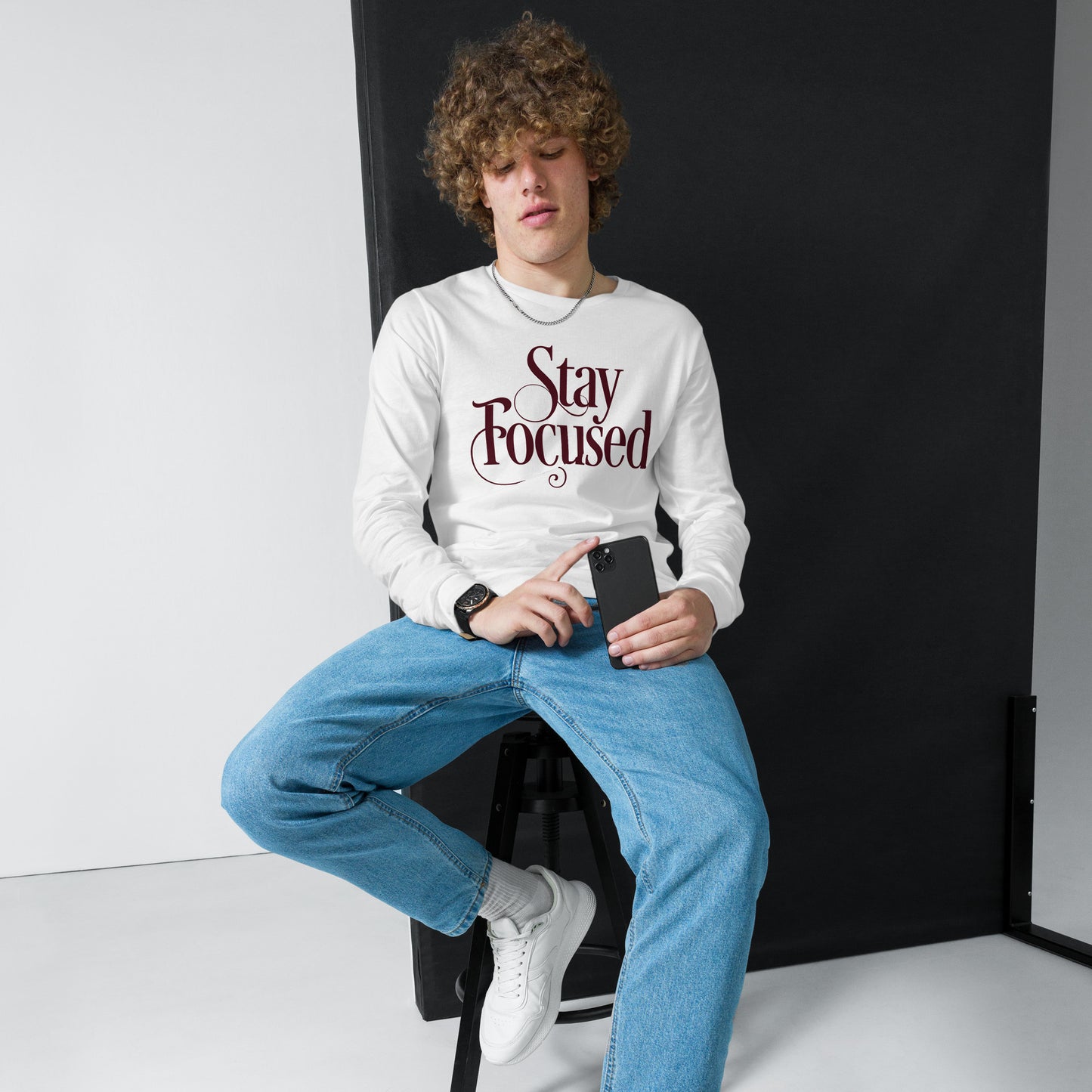 STAY FOCUSED Unisex Long Sleeve Tee