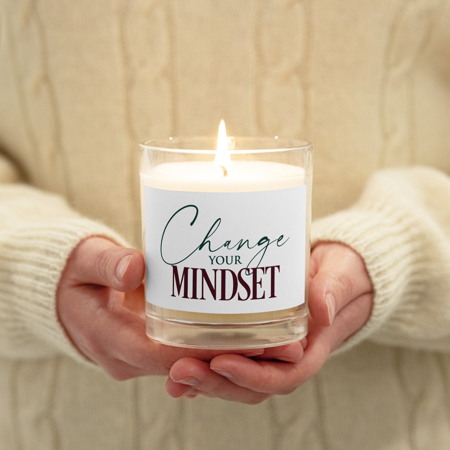 Change Your Mindset Glass jar soy wax candle